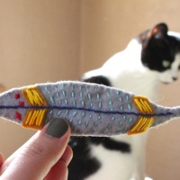 How-To: Embroidered Feather Cat Toys