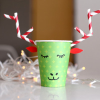 DIY Paper Cup Reindeer