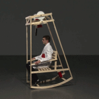 Rocking Chair-Powered Knitting Machine