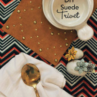 DIY Suede Trivet