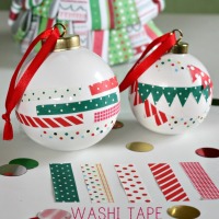 Washi Tape Christmas Ornaments