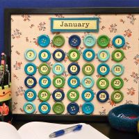 Perpetual Button Calendar