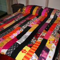 Patchwork Quilt from Clothing Scraps