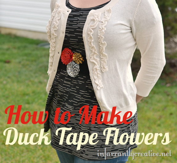 Duck Tape Flower Belt