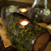 Rustic Woodland Candleholders