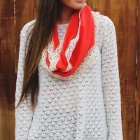 How-To: Simple Lace-Embellished Scarf