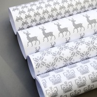 Printable Cross-Stitch Wrapping Paper