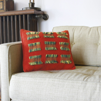 Fringy Loom-Woven Pillow