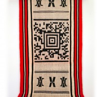 Hand-Woven QR Code Tapestries