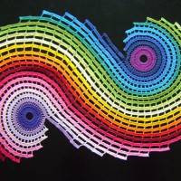 Crocheted Rainbow Fractal