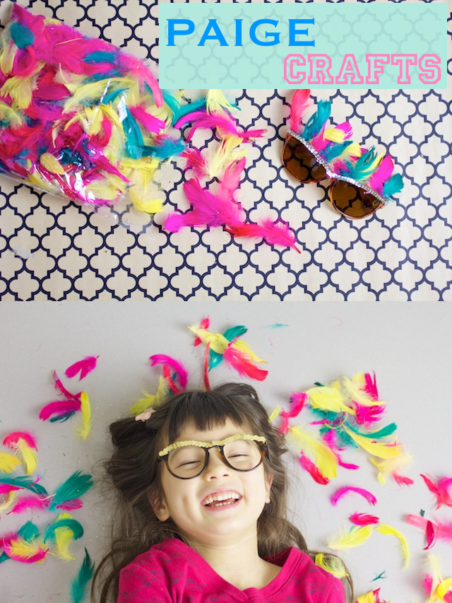 Glitter Glasses with Feathers and Sequins