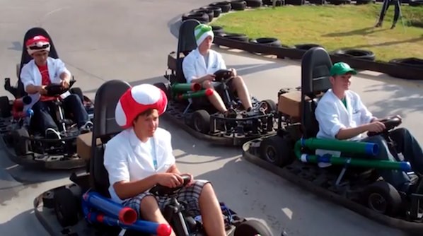 Real-life Mario Kart with RFID-Tagged Special Items