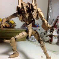 Transforming Cardboard Anime Character