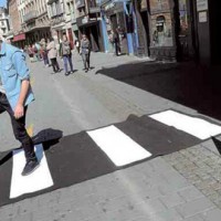 Pop-Up Crosswalk from Old Carpet