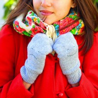 How-To: Happy and Sad Embroidered Mittens