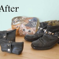 Boots Converted into Booties and Boot-Top Pouches