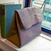 How-To: No-Sew Leather Paper Bag Clutch