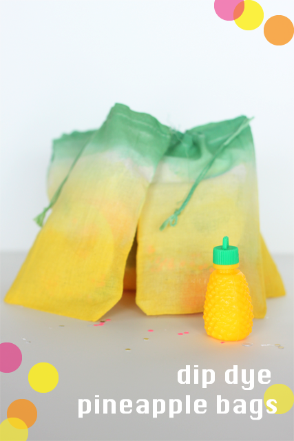Dip Dyed Pineapple Bags