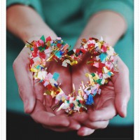 How-To: Confetti Hot Glue Hearts