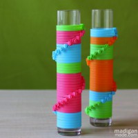 How-To: Color Block Zip Tie Vases