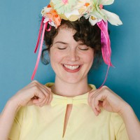 Painted Paper Flower Headbands