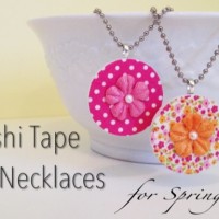 Springtime Washi Tape Necklaces