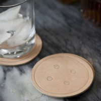 How-To: DIY Leather Button Coasters