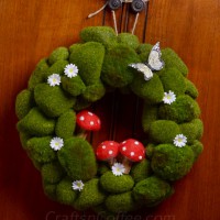 How-To: Spring Mushroom Moss Rock Wreath