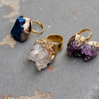 Gilded Geode Ring