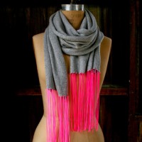 How-To: Spring Scarf with Neon Fringe