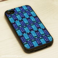 Tessellating TARDIS iPhone Case Cross-Stitch Pattern