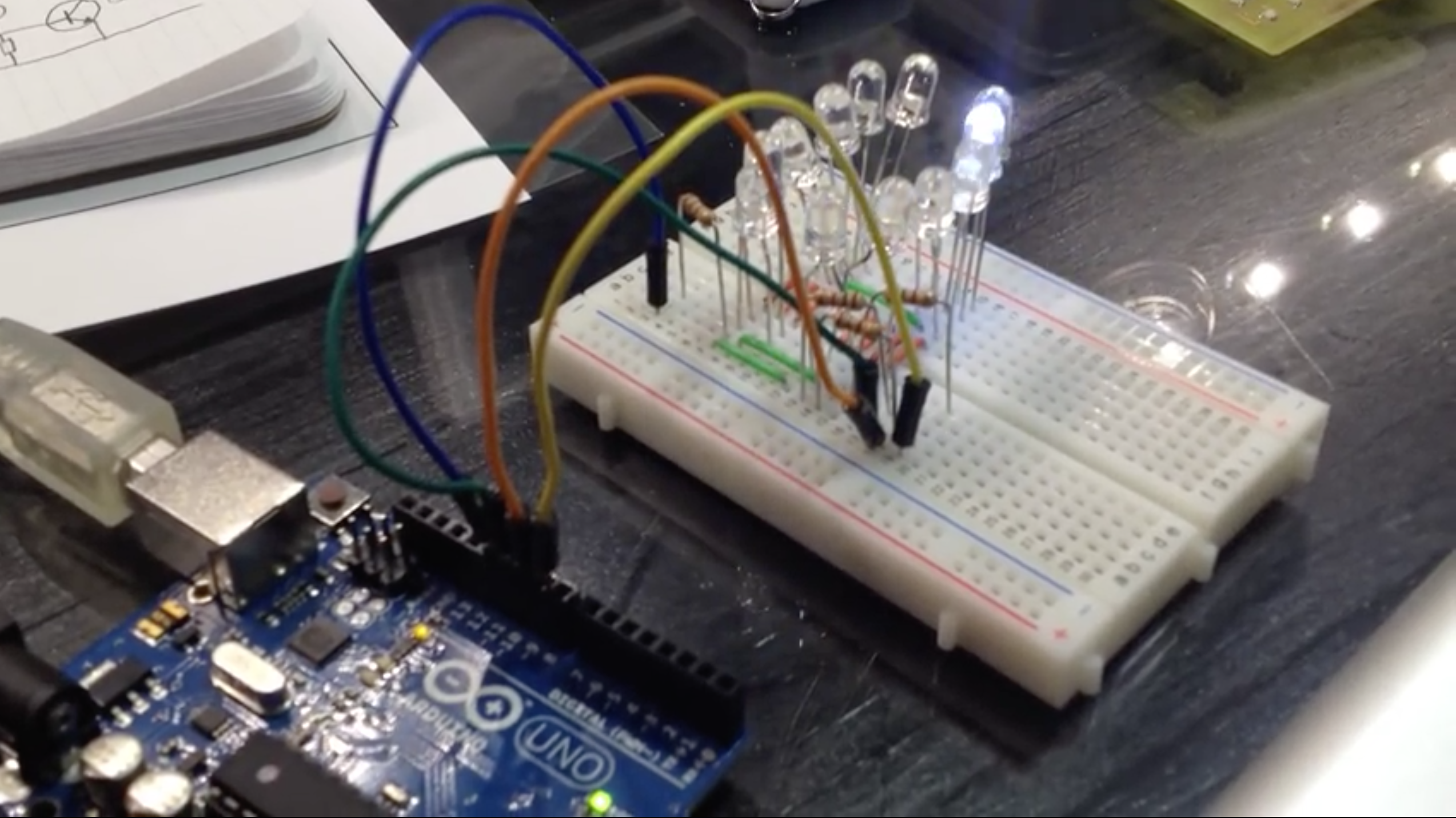Charlieplexing LEDs with an AVR ATmega328 (or Arduino)