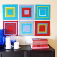 How-To: Modern Plastic Canvas Wall Art