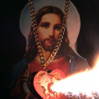 Pyrotechnic Sacred Heart Pendant