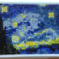 Cross-Stitched Starry Starry Night iPhone Case Animation