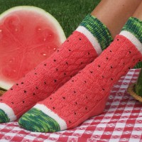 Watermelon Slice Socks