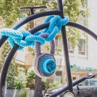 Bike Lock Yarn Bomb