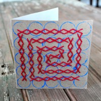 Painted and Stitched Greeting Cards