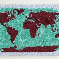 Gorgeous Quilled Map of the World