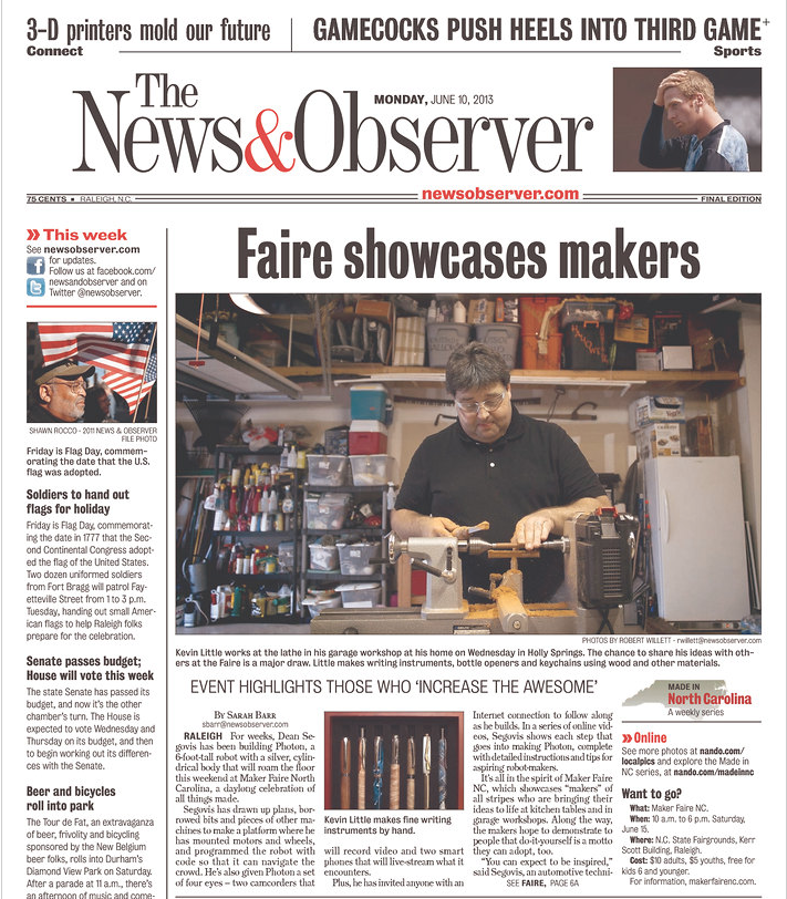 Front Page News: Maker Faire North Carolina on Saturday