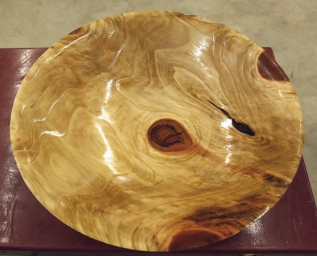 Turning a Bowl from a Chunk of Sequoia