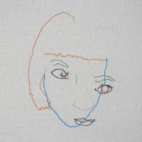 Embroidered Self Portrait Without Looking