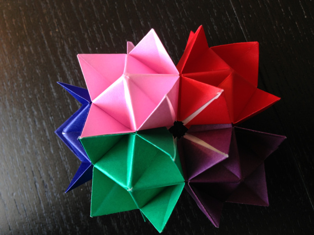 Origami Spike Ball Step 12