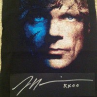 Autographed Peter Dinklage Cross Stitch