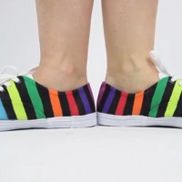 DIY Rainbow Shoes