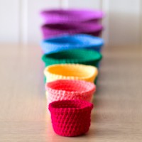 How-To: Rainbow Crocheted Nesting Baskets