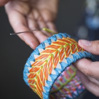 How-To: Embroidered Cardboard Bangle Bracelet