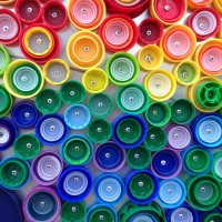 Colorful Bottle Cap Mural