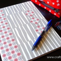 How-To: Cover a Composition Book with Spoonflower Wallpaper