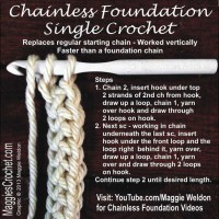 How-To: Chainless Foundation for Single Crochet